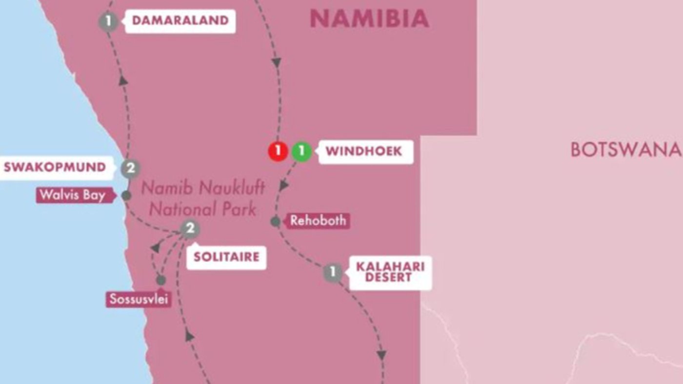 Namibia Map 