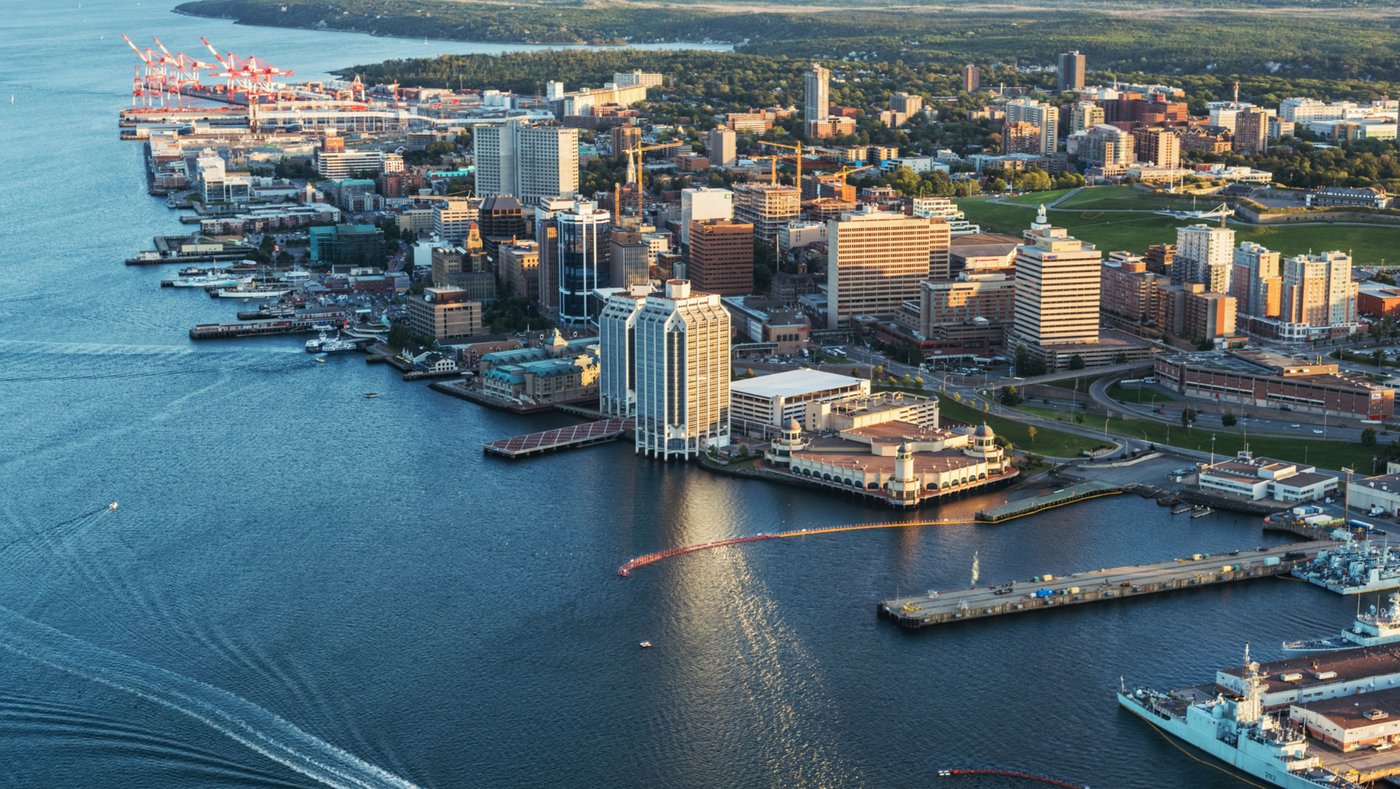 Halifax, Canada - Waterfront Aerial View 