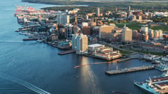 Halifax, Canada - Waterfront Aerial View 
