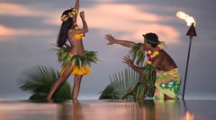 Tamure dancers in Tahiti