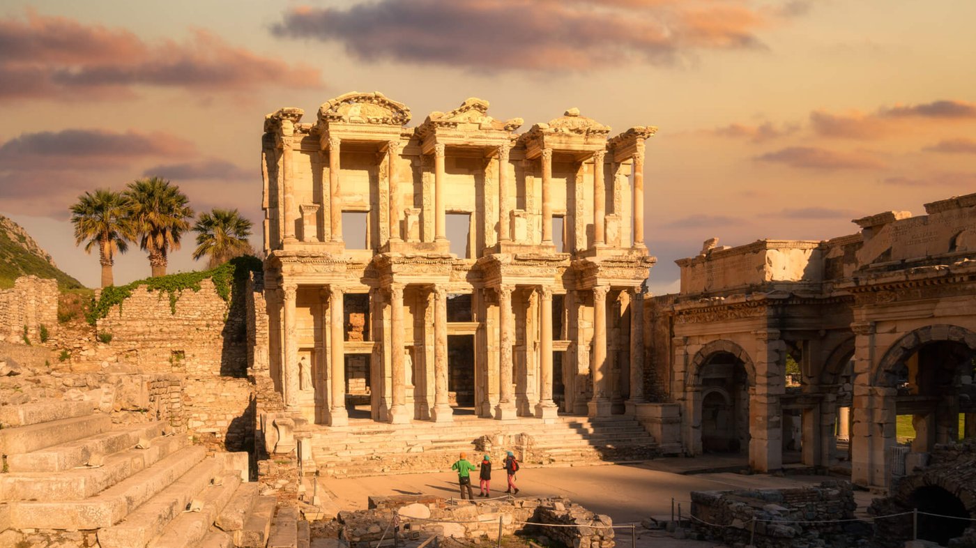 Ephesus, Turkey - Library  of Celsus at sunrise 
