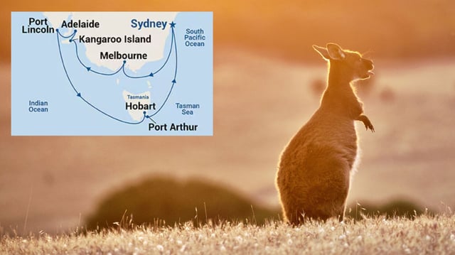 Cruise Sydney to South Australia, Victoria & Tasmania return (Nov 2026)