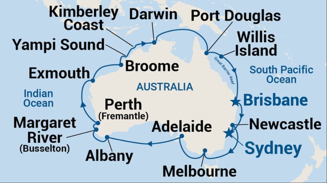 Round Australia Cruise from Brisbane (Feb 2028)