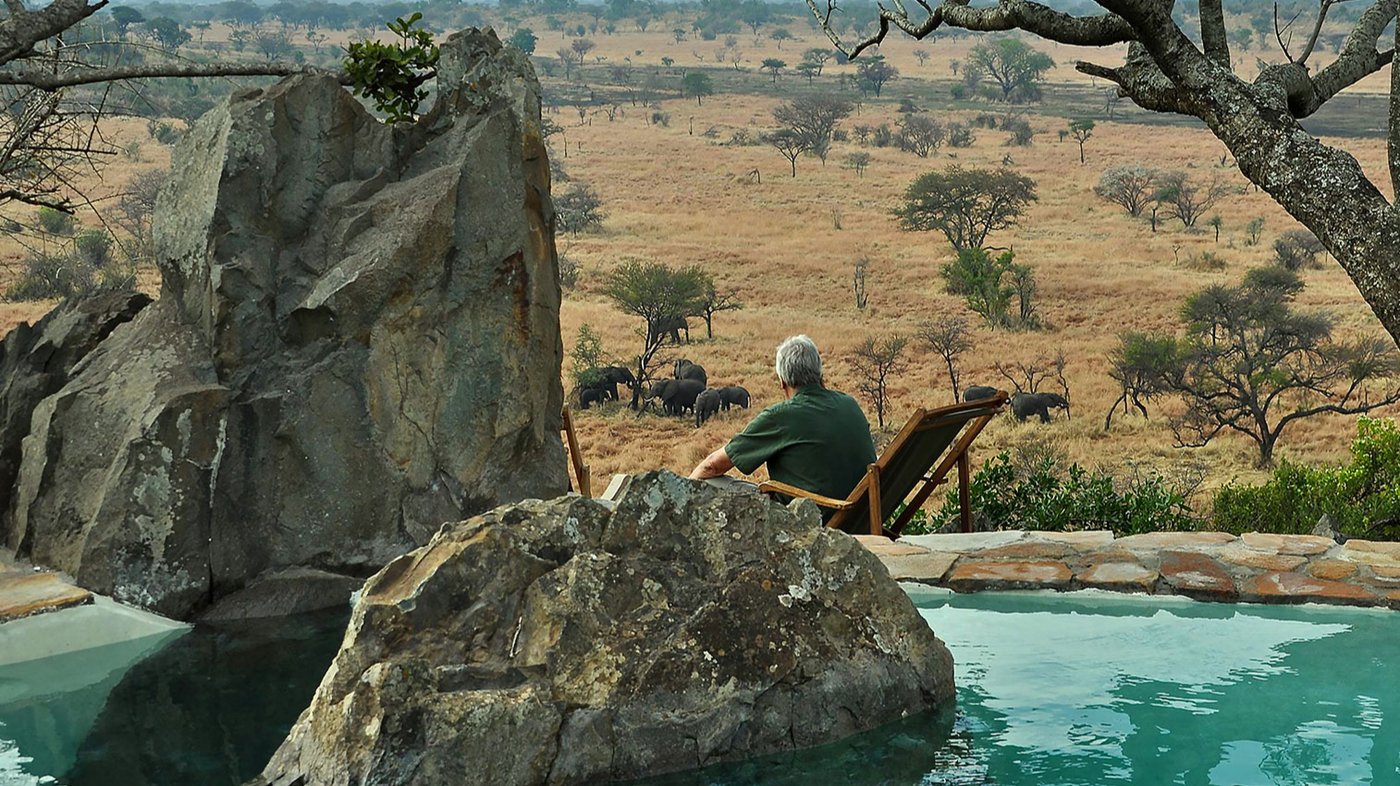 Grumeti Hills- Elephant view from Camp
