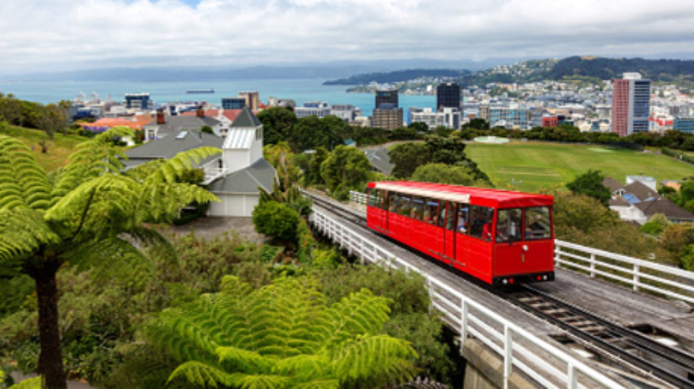 Wellington, New Zealand (Cable Car and Cityscape)