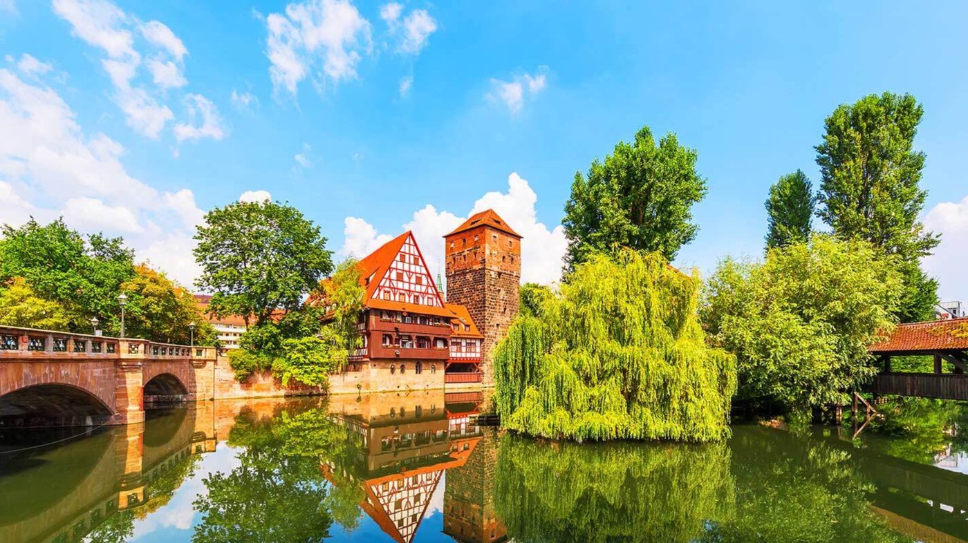 Germany - Nuremberg - Old Town Buildings 