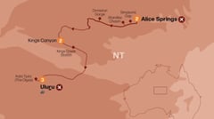 Red Centre Tour Map