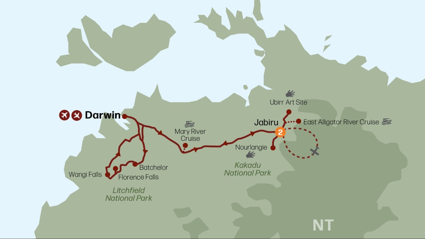 Kakadu Itinerary Map