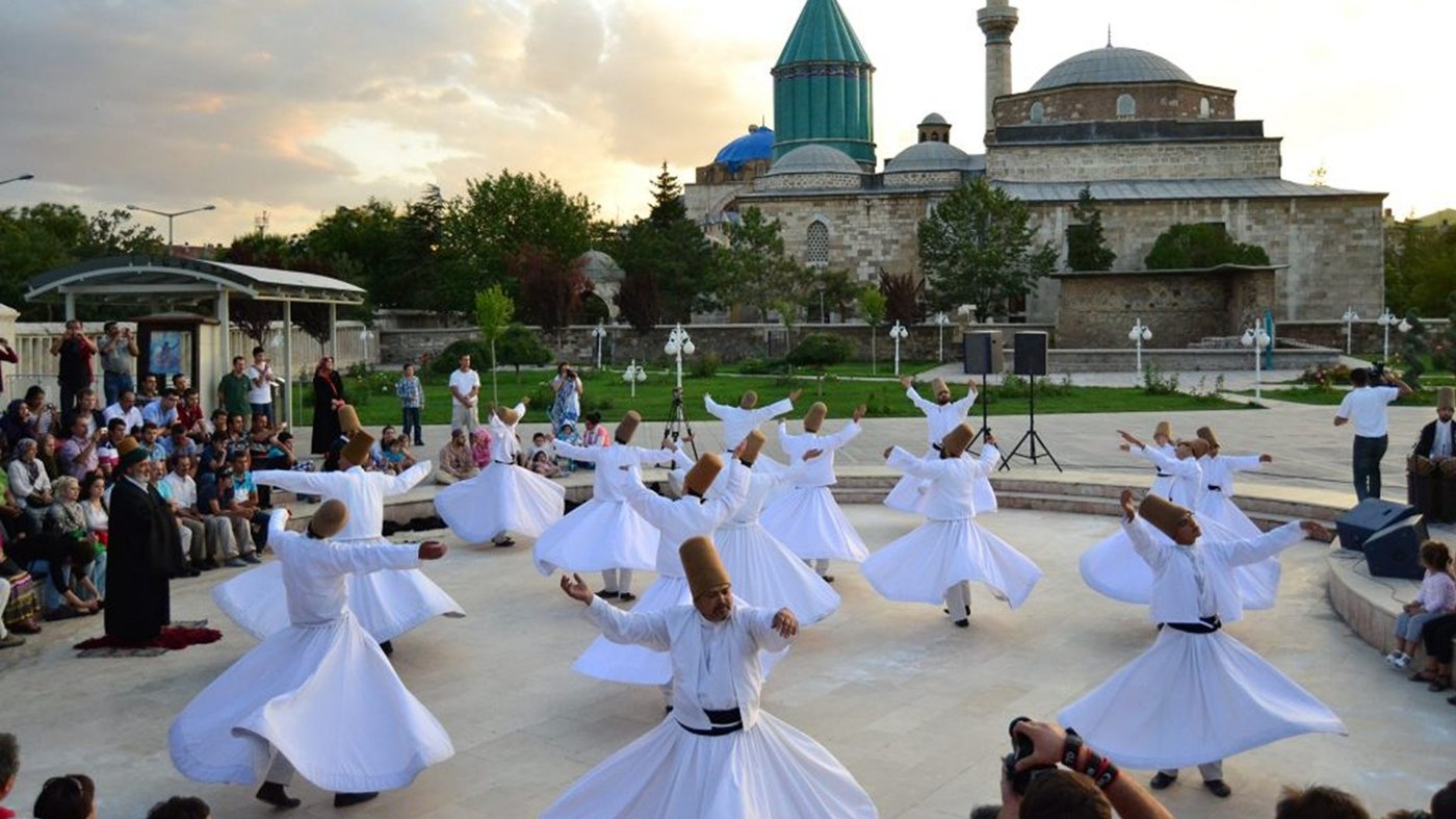 Sufi Whirling Dervishes performing the traditional Sema ceremony