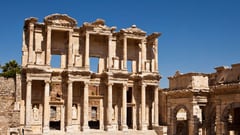 The ancient city of Ephesus, located near Kusadasi, Turkey