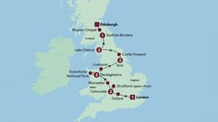 Highlights of Britain - Tour map